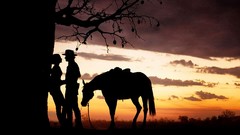 Film Horses Australia silhouettes