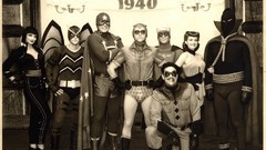 Film sepia Watchmen comics superheroes polaroid The Comedian 