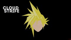 Final Fantasy final fantasy vii minimalistic cloud strife