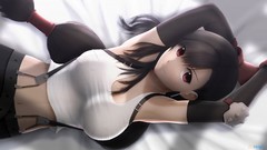 Final Fantasy red eyes black hair Tifa Lockheart