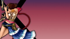 Final Fantasy X girls with guns video games video game girls gun