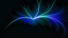 Fine curved lines Green