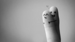 Fingers funny monochrome