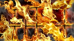 Fire abstract 3d gates