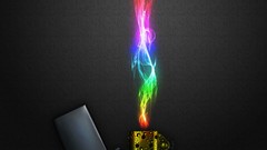 Fire abstract multicolor rainbows Zippo