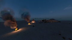 Fire Aircraft War destruction nighttime tanks arma 2 T-72 video 