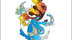 Fire and water colored