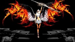 Fire angel wings artwork