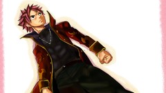 Fire Anime Manga red eyes pink hair fairy tail Simple 