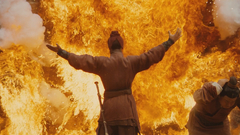 Fire arms raised Red