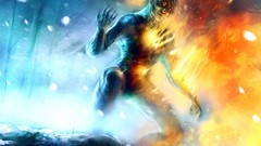 Fire artwork alien