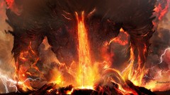 Fire artwork fantasy art titans