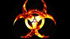 Fire biohazard symbol black