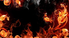 Fire black background