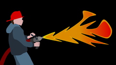 Fire black background