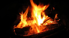 Fire black background