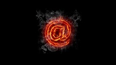 Fire black background minimalistic simplistic