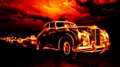 Fire cars artistic