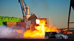 Fire cars Ken Block subaru impreza subaru impreza wrx sti 