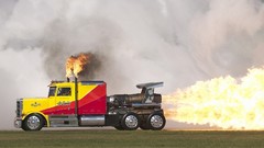 Fire cars rocket trucks vehicles Drag Race