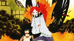 Fire children wings blood wheels hats Corpse red eyes eating 