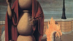 Fire clouds dark Music surrealism paintings instruments artwork 