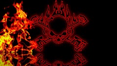 Fire dark abstract head