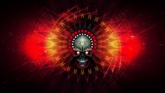 Fire dark abstract widescreen skulls day of the dead George 