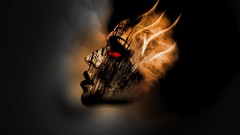 Fire dark lighting devil Wood faces Photo manipulation