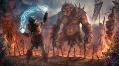 Fire dead blood skulls ancient Orcs artwork