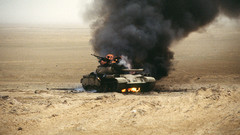Fire deserts tanks destroyed