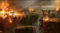 Fire destruction artwork