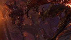 Fire diablo iii barbarian demons artwork video games fantasy art