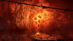 Fire digital art barbed