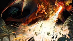 Fire Dragons fantasy art