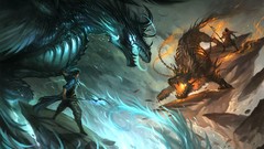 Fire Dragons guild wars 2 mage artwork fantasy art