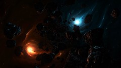 Fire drop Asteroids nebulae outer space Photo manipulation