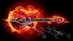 Fire electric guitars
