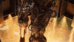 Fire engine rocket spaceships firing