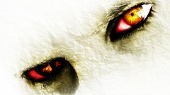 Fire eyes white background art design