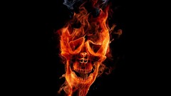 Fire flame skulls