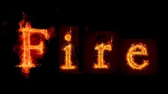 Fire flame text