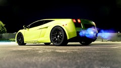 Fire Green lamborghini gallardo underground racing