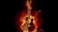 Fire guitars artwork black