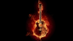 Fire guitars black background