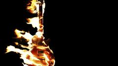 Fire guitars black background