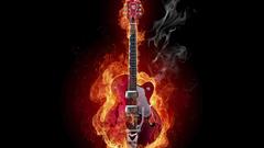Fire guitars black background