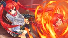 Fire Guns anime girls nyaruko Haiyore! Nyaruko-san Cthugha Kuuko