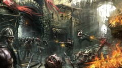 Fire Guns Monsters Fighting fantasy art