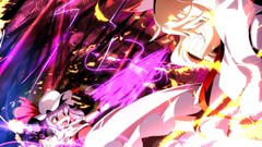 Fire hats red eyes remilia scarlet fujiwara no mokou touhou